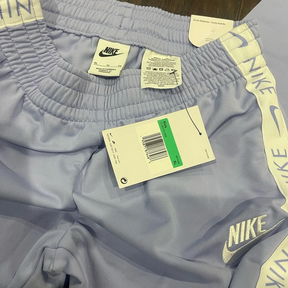 NIKE DRI-FIT SWEAT PANTS purple track pants Girls Size X-Large NEW
